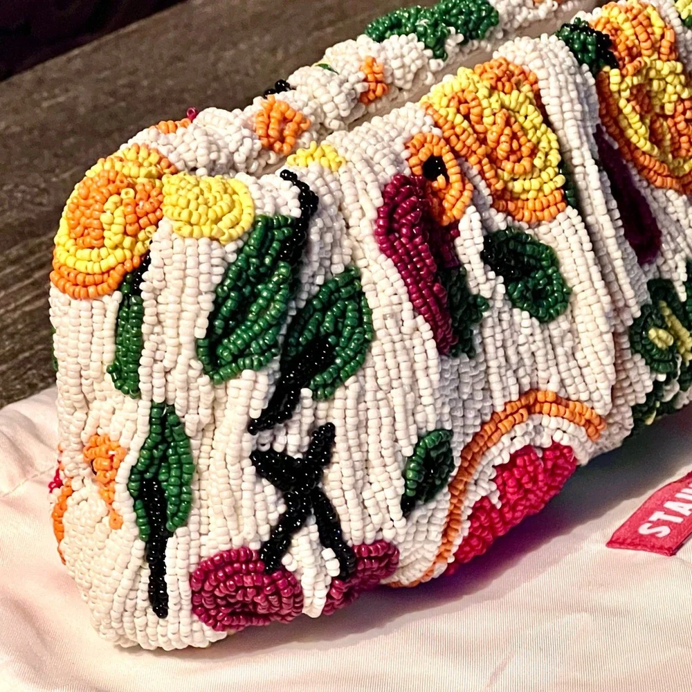 🌺🎉HP🎉🌺 NWT Staud Beaded Bean Bag Fruit Salad - Picture 10 of 16